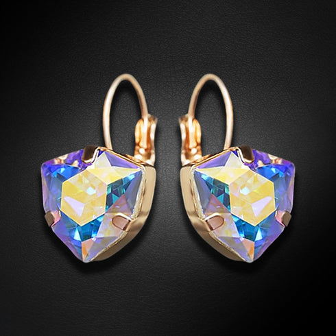 Серьги "Bermudu Trīsstūris (Aurore Boreale)" с кристаллами Swarovski™